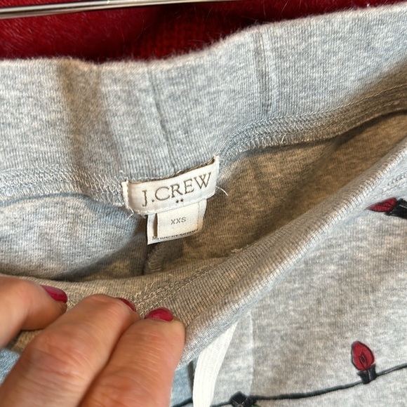 J Crew gray Christmas tree lights 2 piece pajamas size XXS​ - Picture 3 of 5